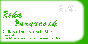 reka moravcsik business card