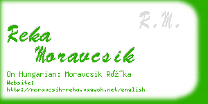 reka moravcsik business card
